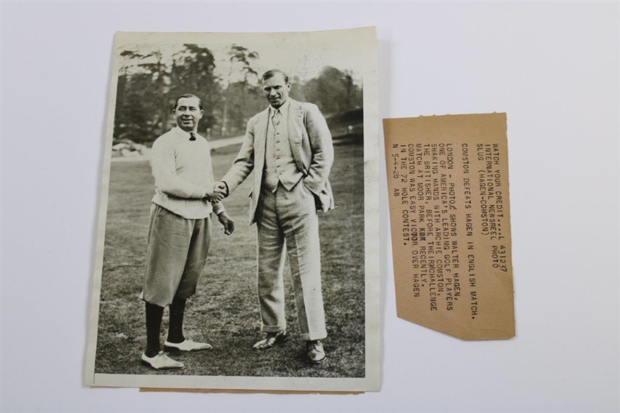 Five (5) Various Walter Hagen Photographs - Some with Estate Letters