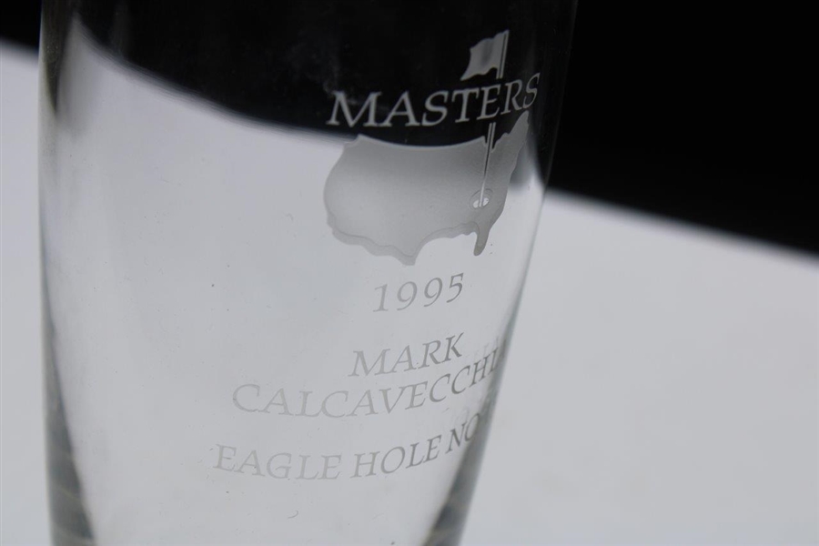 1995 Masters Eagle Hole #13 Crystal Highball Glass Awarded to Mark Calcavecchia