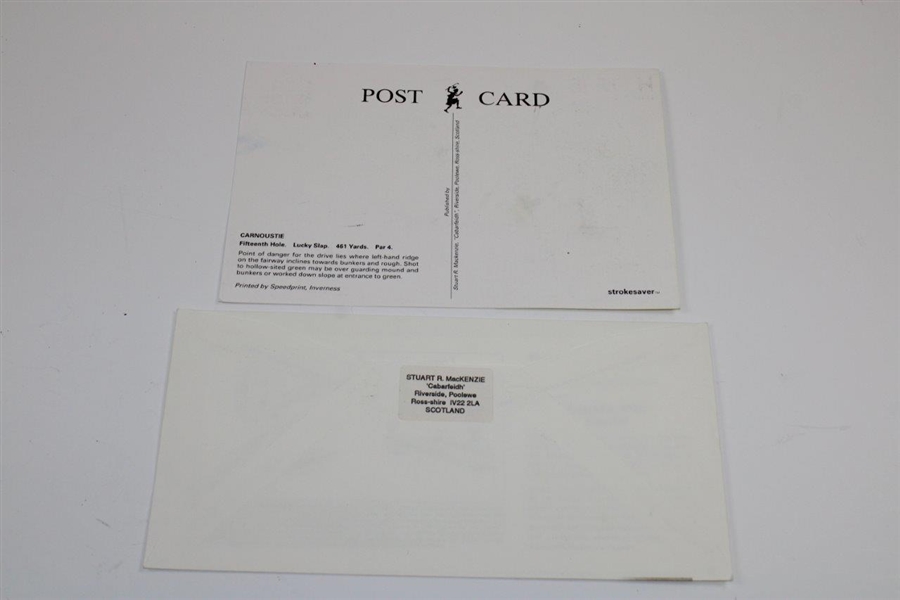 Jean van de Velde Signed 1999 OPEN Sunday Order Sheet, Badge & Two Comm. Postcards JSA ALOA