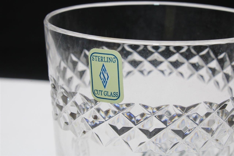 1999 Old Memorial December Member-Guest 2nd Place Net Sterling Cut Glass Trophy with Box