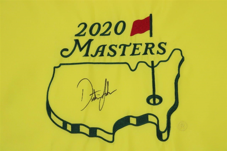 Dustin Johnson Signed 2020 Masters Embroidered Flag JSA #VV80846