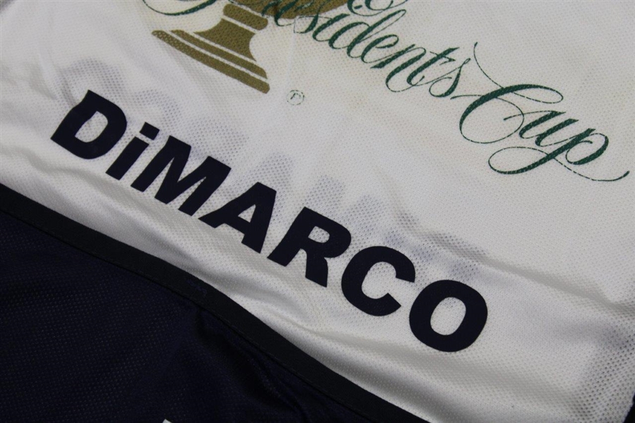 Chris DiMarco's Match Clinching Used 2005 The President's Cup Caddy Bib - Winning Putt!
