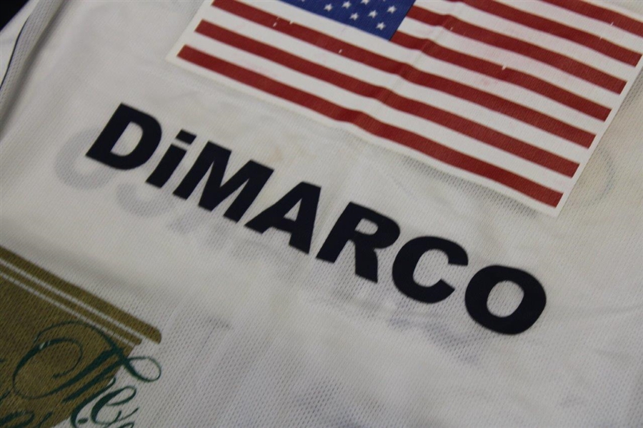 Chris DiMarco's Match Clinching Used 2005 The President's Cup Caddy Bib - Winning Putt!