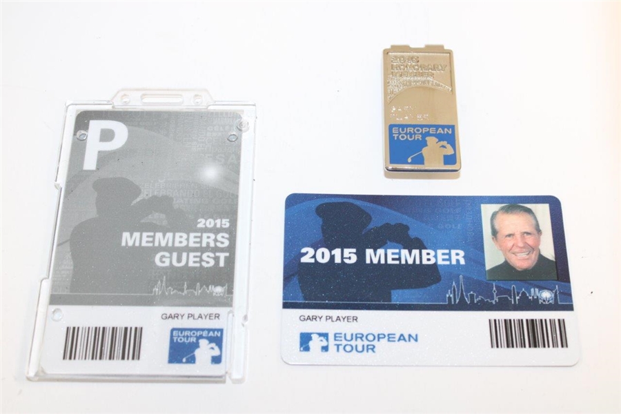 Gary Player's 2015 European Tour Member Packet In Box with Card, Clip & Pass