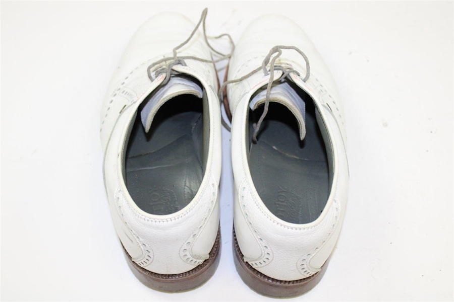 Greg Norman's Personal Worn FootJoy Classic-Dry White Golf Shoes
