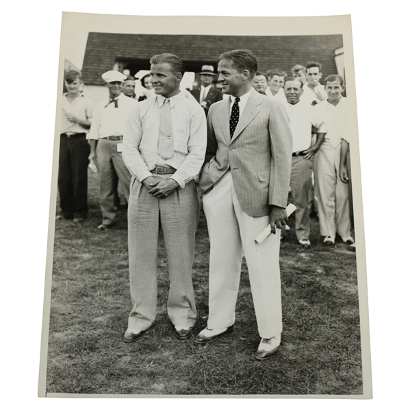 Bobby Jones & Johnny Goodman at US Amateur 1933 Wire Photo