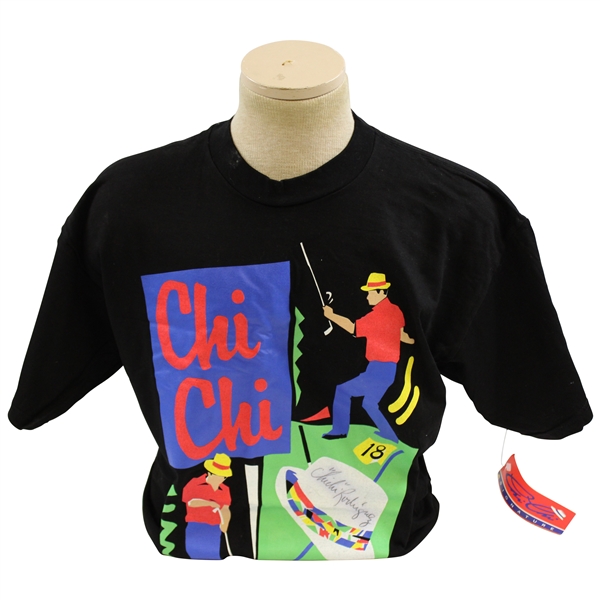 Chi-Chi Rodriguez Signed New with Tags Black 'Chi Chi' Size XL Golf T-Shirt - Chi-Chi Rodriguez Collection JSA ALOA