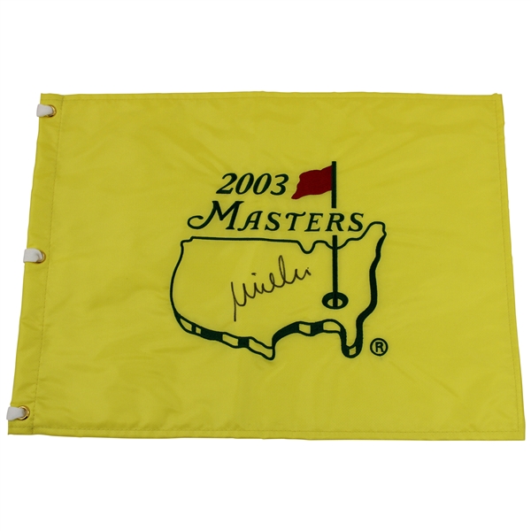 Mike Weir Signed 2003 Masters Embroidered Flag - The DiMarco Collection JSA ALOA