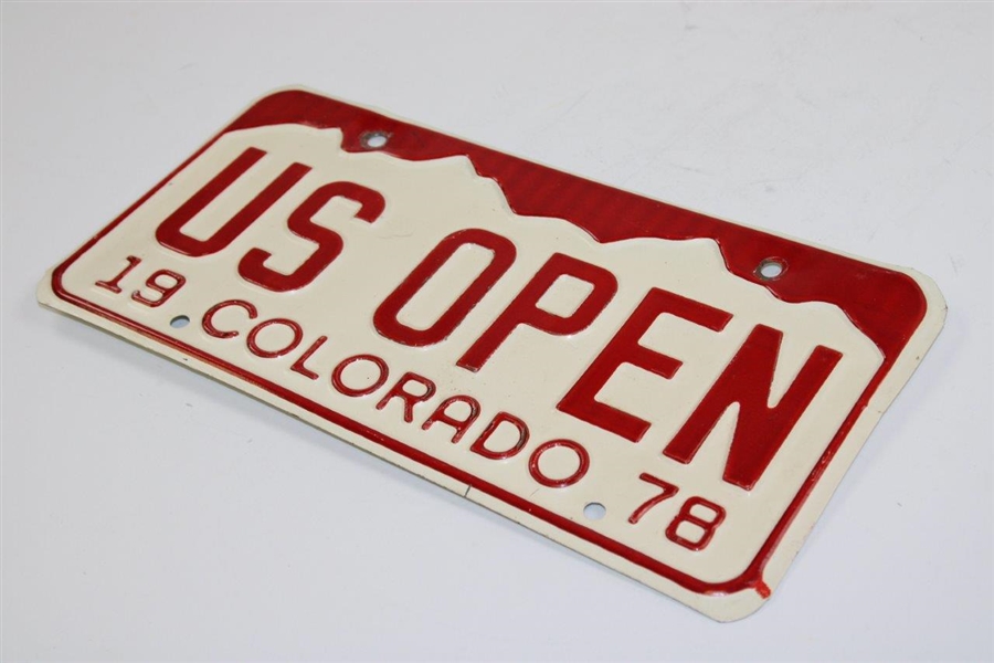 1978 US Open at Cherry Hills 'US Open' Contestant Colorado Courtesy License Plate