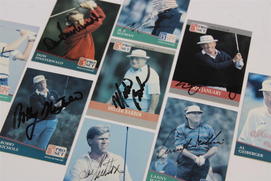 Sutton, Geiberger, January, & Six (6) Others Signed Pro-Set Golf Cards JSA ALOA