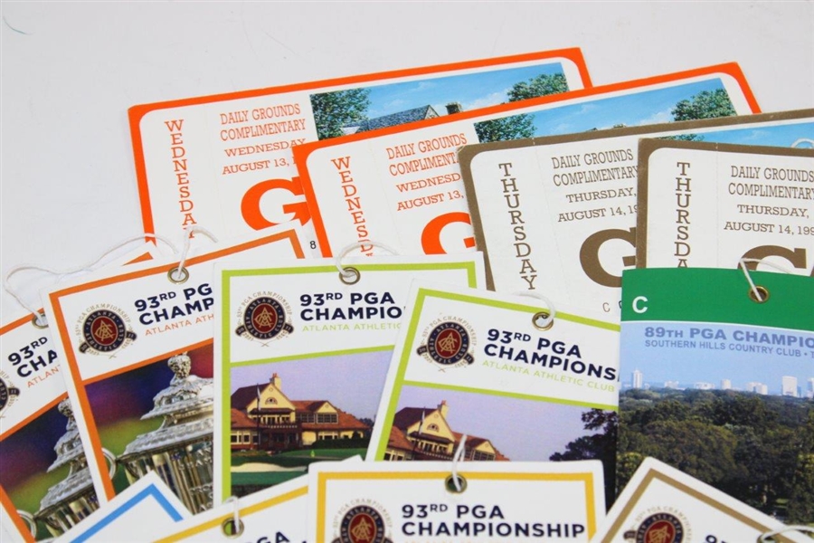 Twenty (20) Various PGA Championship Day Tickets From Multiple Years