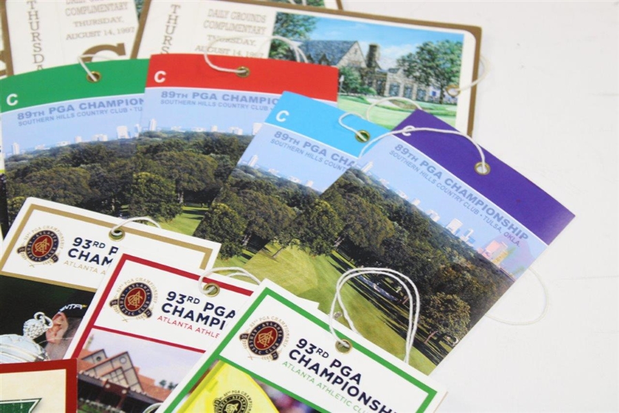 Twenty (20) Various PGA Championship Day Tickets From Multiple Years