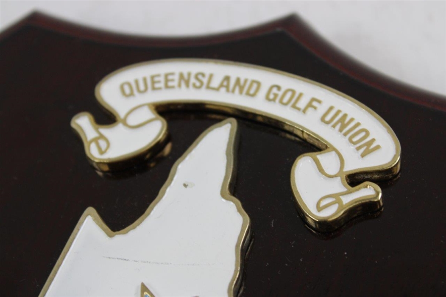 Gary Player's 1996 Queensland Golf Union Award Plaque