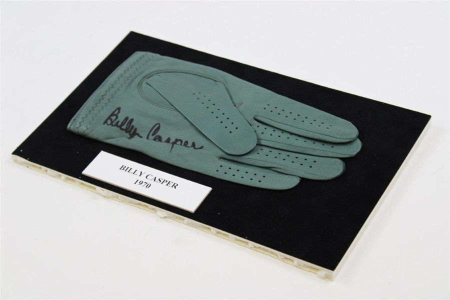 Billy Casper Signed Golf Glove Display with 1970 Nameplate JSA ALOA