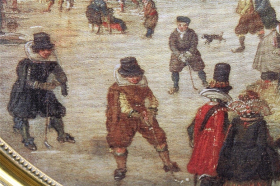 Early Dutch Golfing on Ice Reproduction Print by Hendrick Avercamp - Circle Framed
