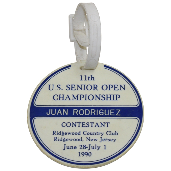 Chi-Chi Rodriguez's 1990 US Senior Open Championship at Ridgewood CC Contestant Bag Tag