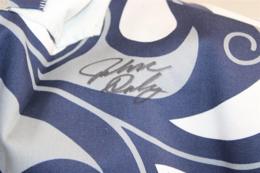 John Daly Signed Personal Hand-tailored LoudMouth Blue, Grey, & White Swirls Themed Sport Coat JSA ALOA