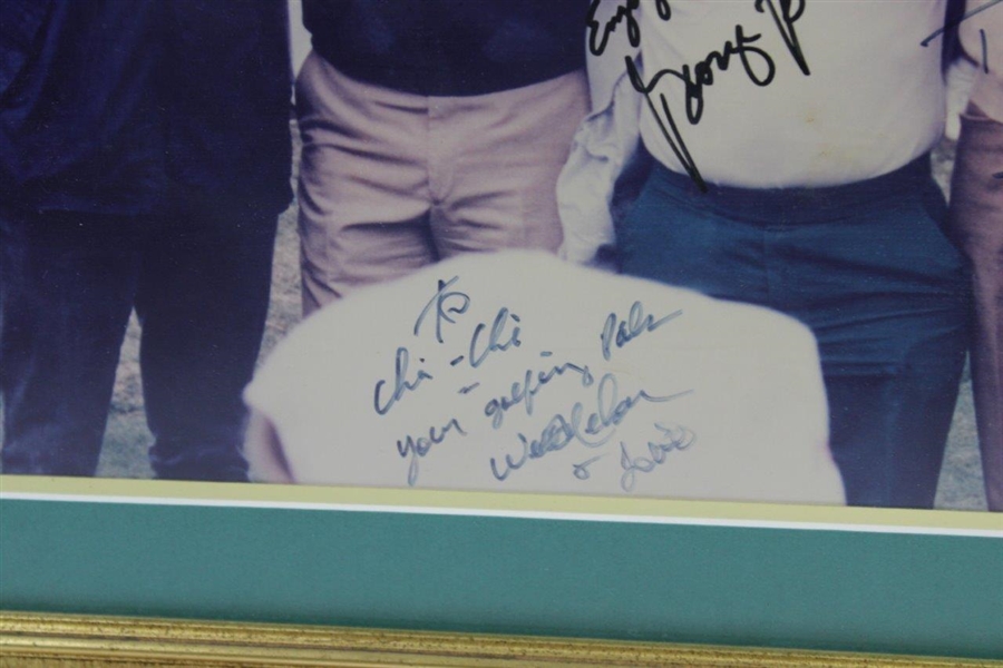 Chi-Chi Rodriguez's Personal Celebrity Pro Am Framed Signed Photo Including George Strait JSA ALOA