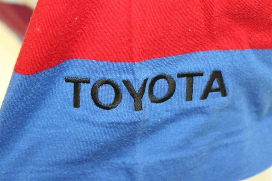 Chi-Chi Rodriguez's Personal Red, White, Pink & Blue Golf Shirt with Toyota Sponsor