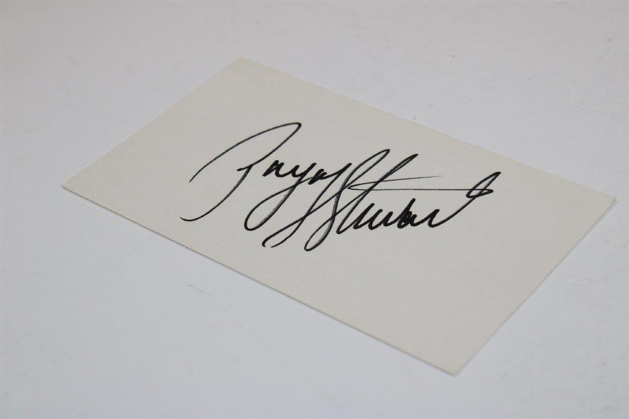 Payne Stewart Signed 3x5 Card JSA ALOA