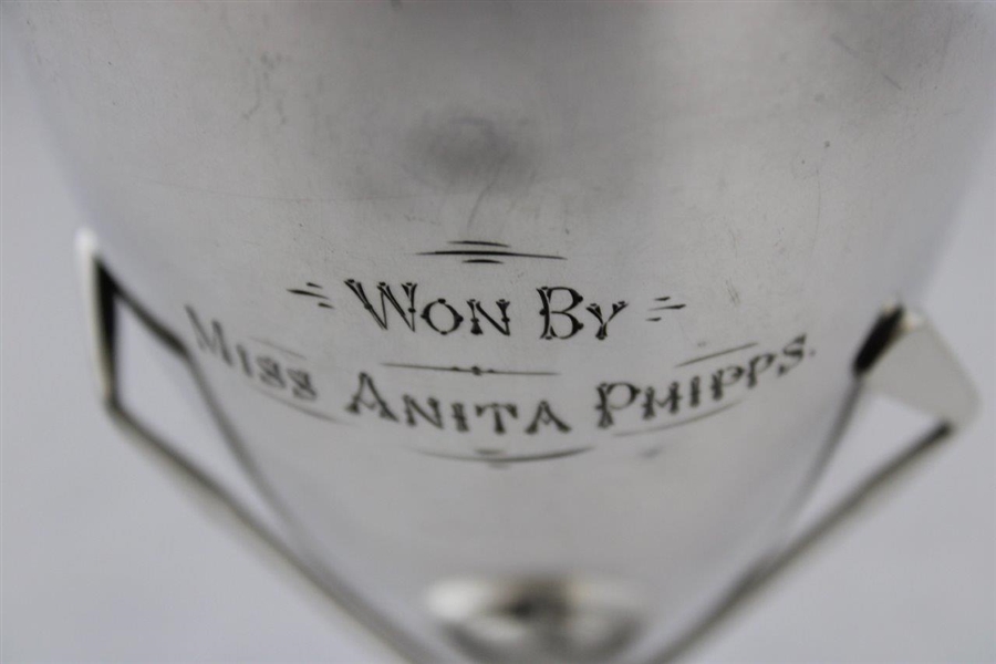 1902 The Country Club Handicap vs Bogey Sterling Silver Trophy Won by USGA Record Holder Anita Phipps