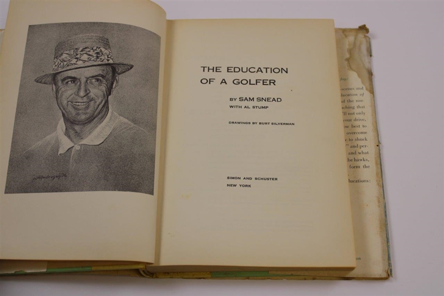 Sam Snead Signed 1962 'The Education of a Golfer' Book JSA ALOA