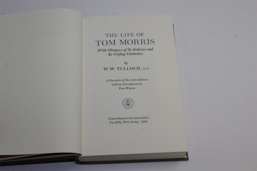 The Life of Tom Morris' 1992 USGA Edition Book in Slipcase