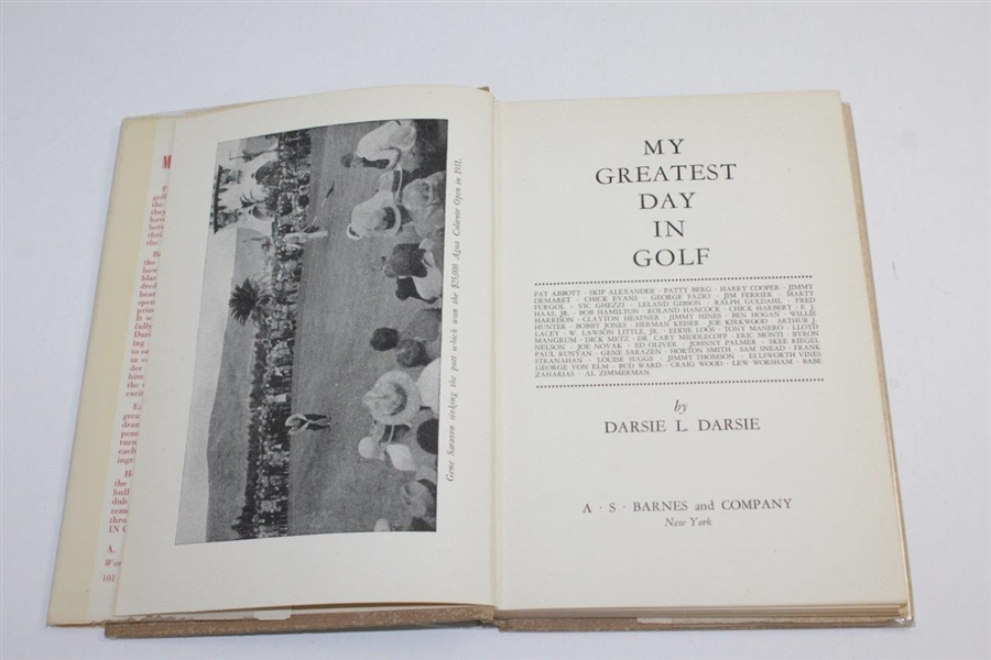 1950 'My Greatest Day In Golf' Book by Darsie L. Darsie & Many Others