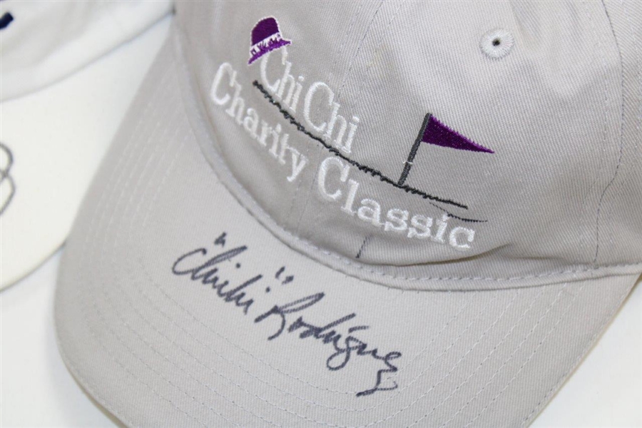 Two (2) Chi-Chi Rodriguez Signed Hats with Duval Signed Personal Hat - Chi-Chi Rodriguez Collection JSA ALOA