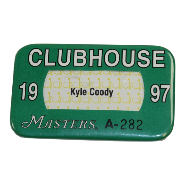 1997 Masters Tournament Clubhouse Badge #A282 - Tiger Woods First Masters Win