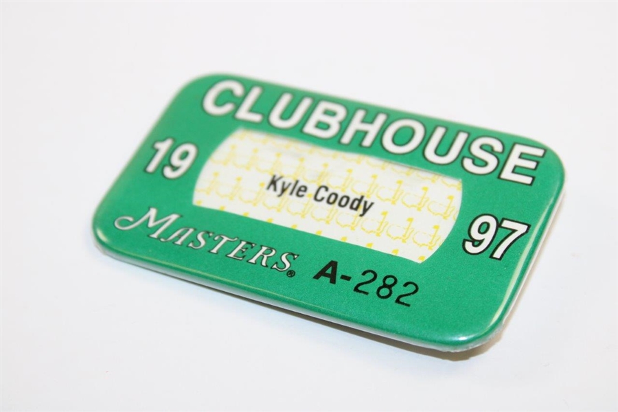 1997 Masters Tournament Clubhouse Badge #A282 - Tiger Woods First Masters Win