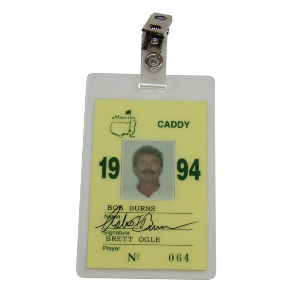 1994 Masters Official Caddie Badge No. 064 (Brett Ogle) - Bob Burns Collection