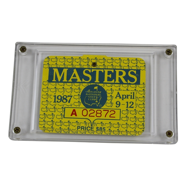 1987 Masters Tournament SERIES Badge #A02872 - Larry Mize Winner