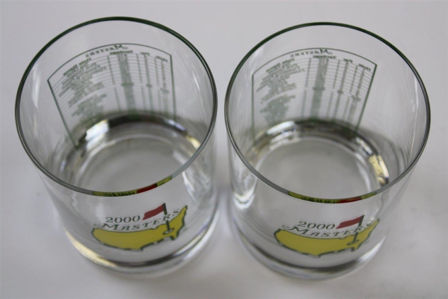 Pair of 2000 Masters Tournament Commemorative Drinking Glasses in Original Package