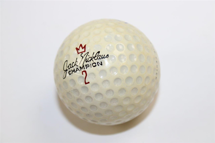 Jack Nicklaus Signed Classic Nicklaus Model 'Champion' 2 Logo Golf Ball JSA ALOA