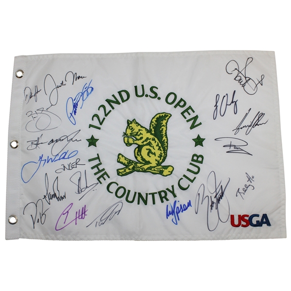 2022 US Open Field Signed Embroidered Flag w/Justin Thomas, DJ & More JSA ALOA