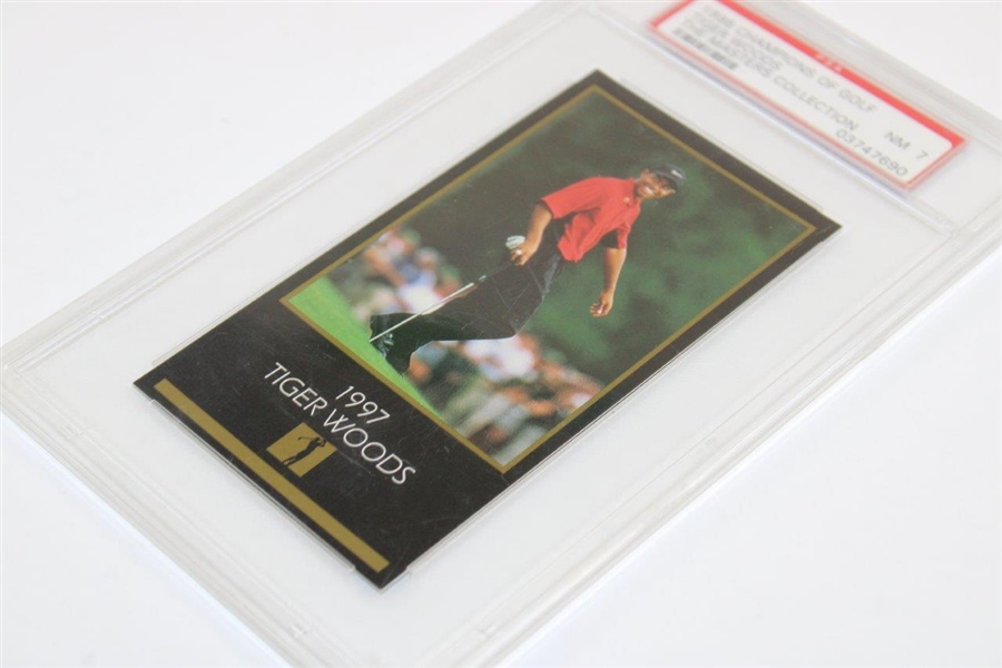 Tiger Woods 1998 Champions of Golf Masters Collection Card PSA #03747690 NM 7