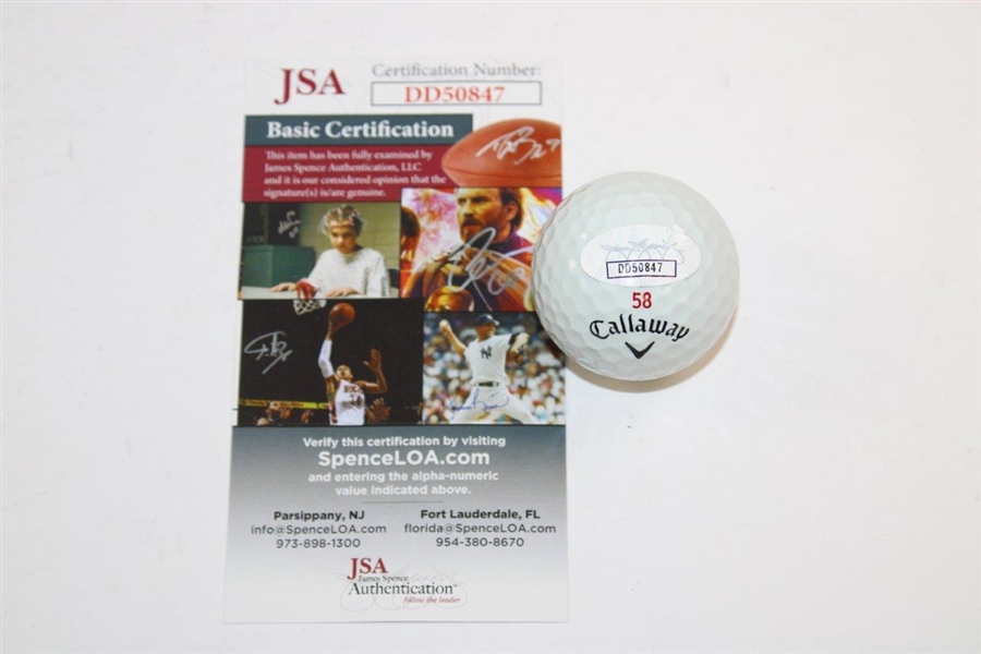 Jim Furyk Signed Callaway '58' Logo Golf Ball JSA #DD50847