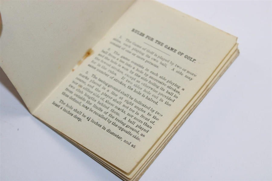 1891 Royal & Ancient Golf Club of St. Andrews Rules for the Game of Golf