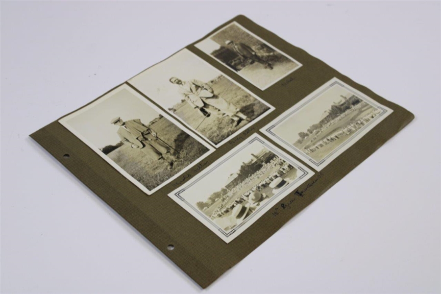 Hagen, Hilton, Diegel, Turnessa, & others Misc Photos on Large Album Page - Henry Cotton Collection