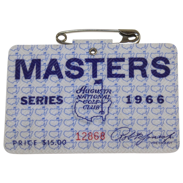 1966 Masters Tournament Series Badge #12868 - Nicklaus Win