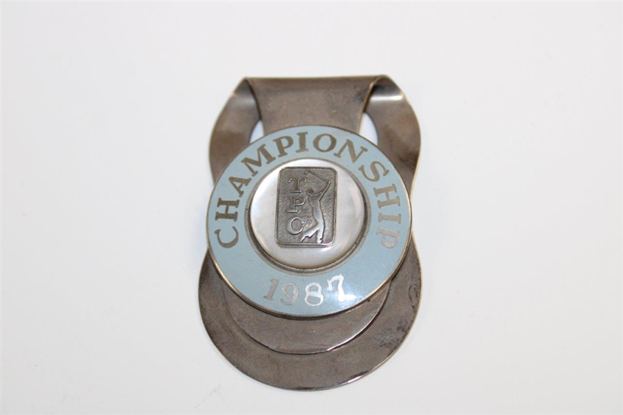 Lanny Wadkins' 1987 Players Championship Contestant Badge/Money Clip