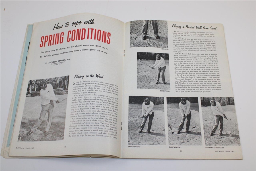 1962 'Golf World' UK March Magazine with Arnold Palmer on Cover - First Issue!