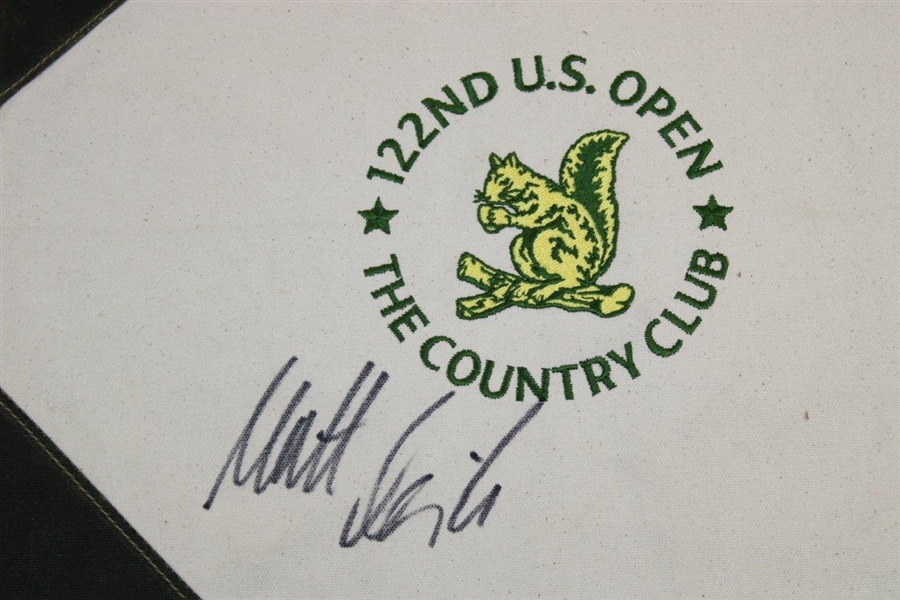 Matthew Fitzpatrick Signed 2022 US Open at The Country Club Ltd Ed Canvas Flag JSA ALOA