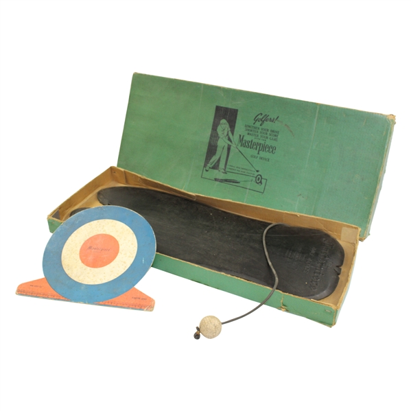 1933 Golfers! Masterpiece Golf Device Swing Trainer In Original Box