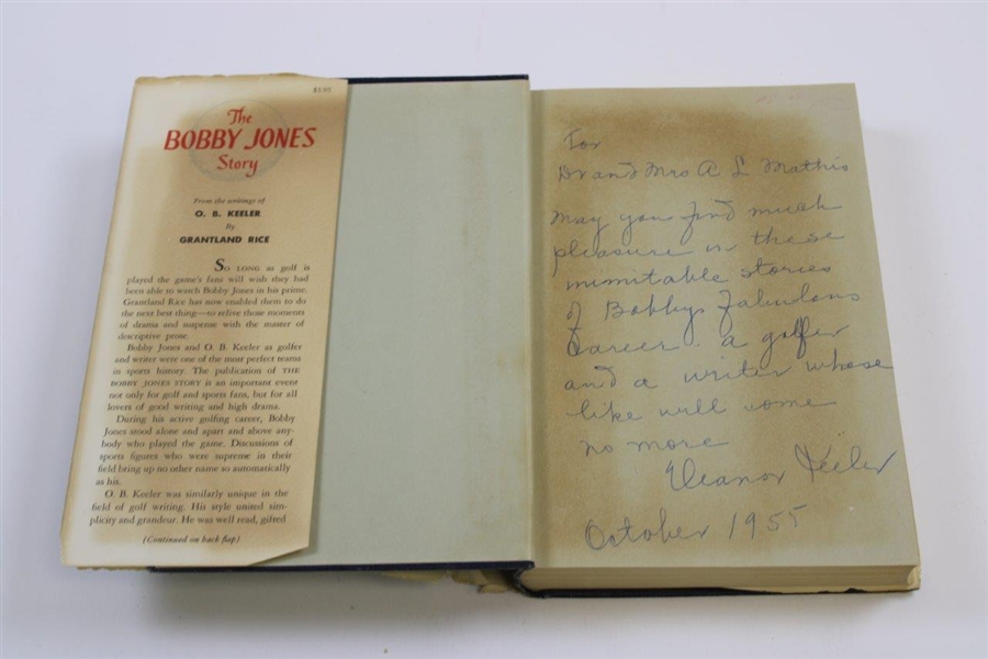 1953 'The Bobby Jones Story' Signed by Mrs. O.B. Keeler