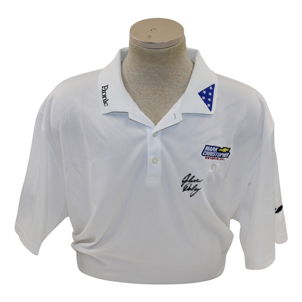 John Daly Signed Personal Match Worn White Golf Shirt with Sponsors JSA ALOA