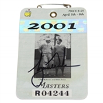 Tiger Woods Signed 2001 Masters SERIES Badge #R04244 JSA FULL #XX60324