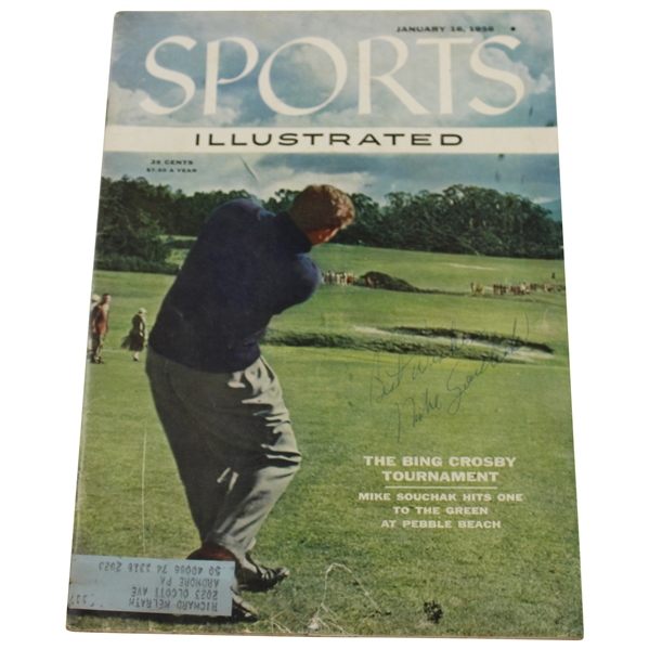 Mike Souchak Signed Sports Illustrated Magazine -  January 16th 1956 JSA ALOA