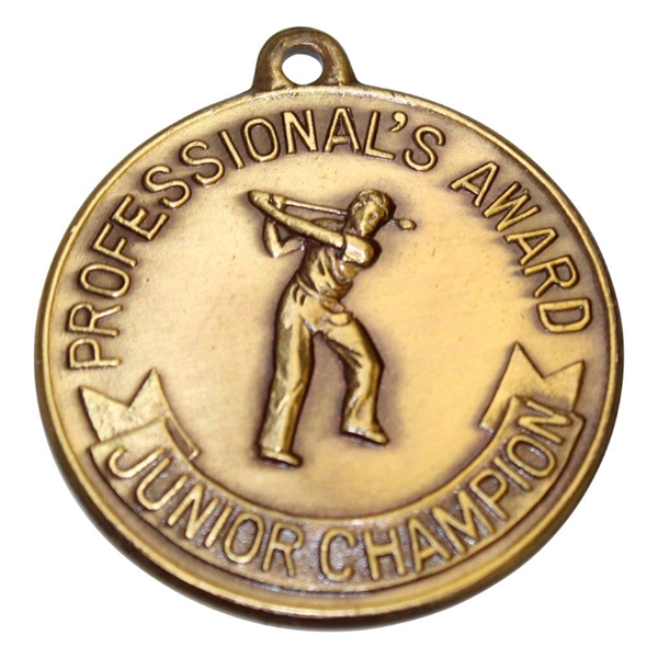 Vintage PGA Junior Golf Event Poster (Unmarked) With A Junior Golf Award Medallion 